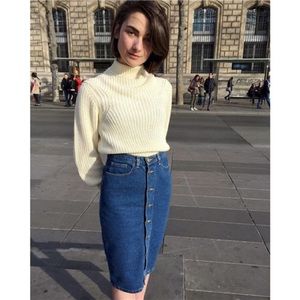 American Apparel jean pencil skirt